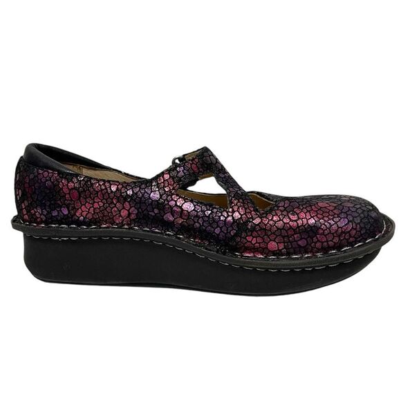 ALEGRIA Dayna Red Metallic Fun Mary Janes 37 - Picture 5 of 10